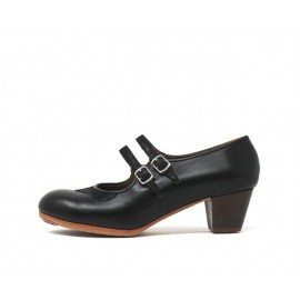 Manuela 39 A+PR Leather Negro Cubano 5 Visto Collarín y Correa Fantasía