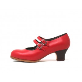 Manuela 36,5 AA Leather Escarlata Carrete 5 Visto R. Negro