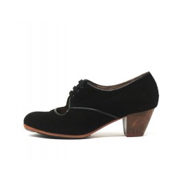 Carmela 38 AA+PR Suede Negro Cubano 5 Visto (Filis Negro)