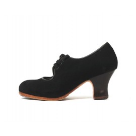Carmen 35 A Nubuck Negro Carrete 6 Visto (Filis Beige)