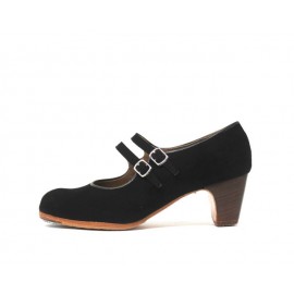 Manuela 35 A Nubuck Negro Clásico 5 Visto (Filis Beige)