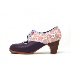 Carmela 35 A Leather Púrpura Clásico 5 Visto Atrás Damasco R. Amatista