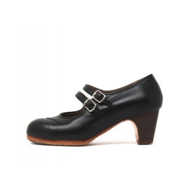 Manuela 36,5 A Leather Negro Clásico 5 Visto (Filis Beige) Collarín