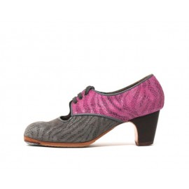 Carmela 38 A+PR Charlot Gris Clásico 5 Visto Atrás Charlot Fucsia