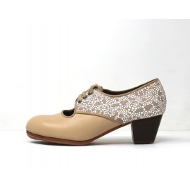 Carmela 36,5 A+PR Piel Beige Cubano 5 Visto Atrás Fantasía Elegante