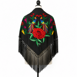 Mantoncillo Córdoba - Negro Bordado Multicolor