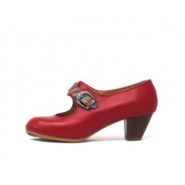Lola 39,5 A Leather Rojo Sangre Cubano 5 Visto Correa Fantasía Multicolor