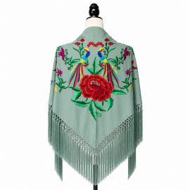 Córdoba Shawl - Egeo Grey Multicolor Embroidery