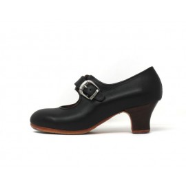 Lola 35,5 A Leather Negro Carrete 5 Visto (Filis Beige)