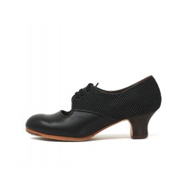 Carmela 41 A+PR Leather Negro Carrete 5 Visto Atrás Puntini Negro