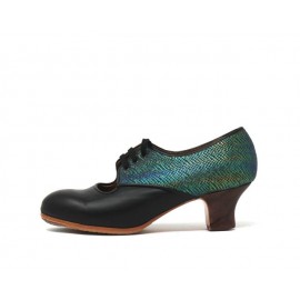 Carmela 40 AA Leather Negro Carrete 5 Visto Atrás Prisma Real