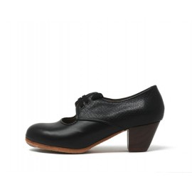 Carmela 36,5 AA+PR Piel Negro Cubano 5 Visto Atrás Coco Negro