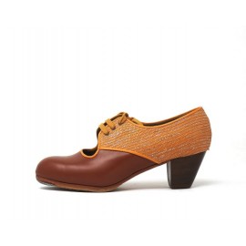 Carmela 39,5 AA Leather Caramelo Cubano 5 Visto Atrás Destello Salmón