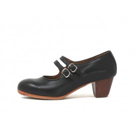 Manuela 38 AA+PR Leather Negro Cubano 5 Visto Correas Cocodrilo Negro
