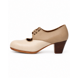 Carmela 36,5 AA Leather Crema Cubano 5 Visto Atrás Leather Beige