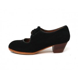 Carmen 35,5 AA Nobuck Negro Cubano 3,5 Visto (Filis Beige)
