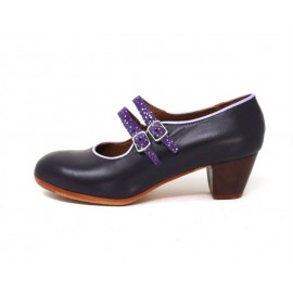 Manuela 38,5 A+PR Leather Ciruela Cubano 5 Visto Correas Fantasía