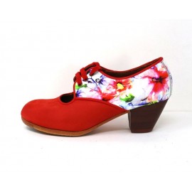 Carmela 34,5 A+PR Nubuck Rojo Cubano 5 Visto Atrás Charol Primavera