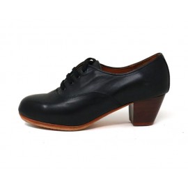 Chapín Mujer 36 A Piel Negro Cubano 5 Visto (Filis Beige)