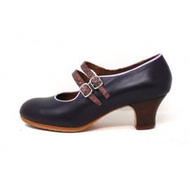 Manuela 38 A+PR Leather Ciruela Carrete 5 Visto Correas Fantasía R. Amatista