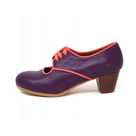 Carmela 37,5 AA+PR Leather Púrpura Cubano 5 Visto R. Pink