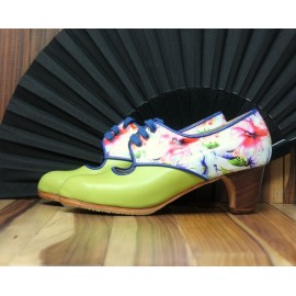 Carmela 39,5 A Leather Pistacho Clásico 5 Visto Atrás Charol Primavera R. Azulón