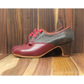 Carmela 35,5 A+PR Leather Burdeos Clásico 5 Visto Atrás Serpiente Marrón