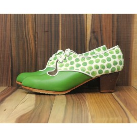 Carmela 38,5 A Leather Verde Cubano 5 Visto Atrás Fantasía Estampado R. Blanco